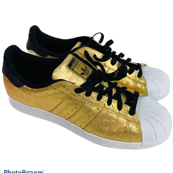 adidas Other - **RARE** Adidas SuperStar Gold Ostrich